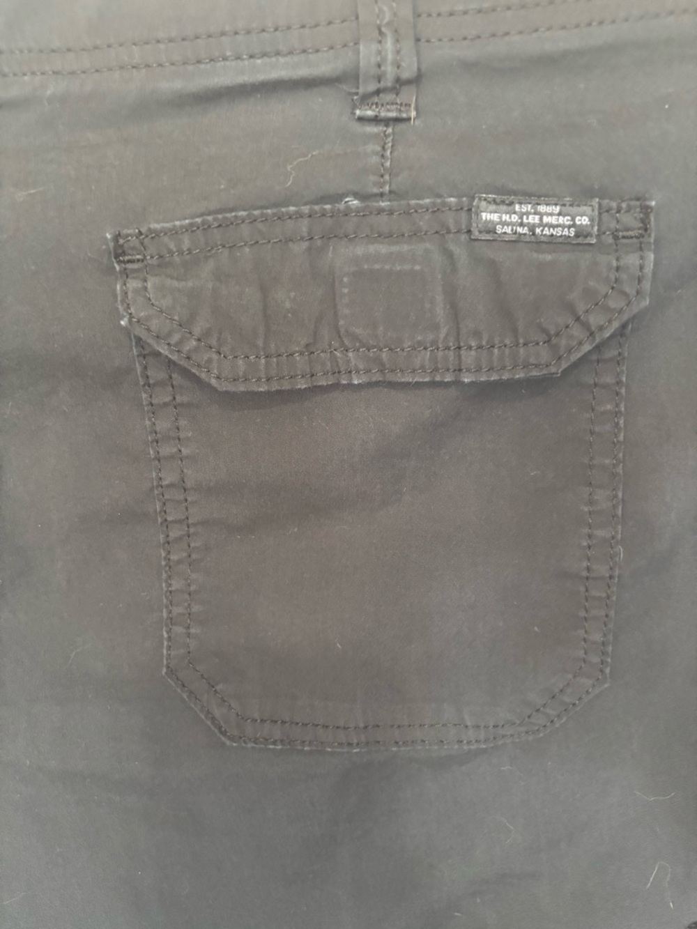 Lee  big Men's Black Cargo Shorts - Picture 4 of 5